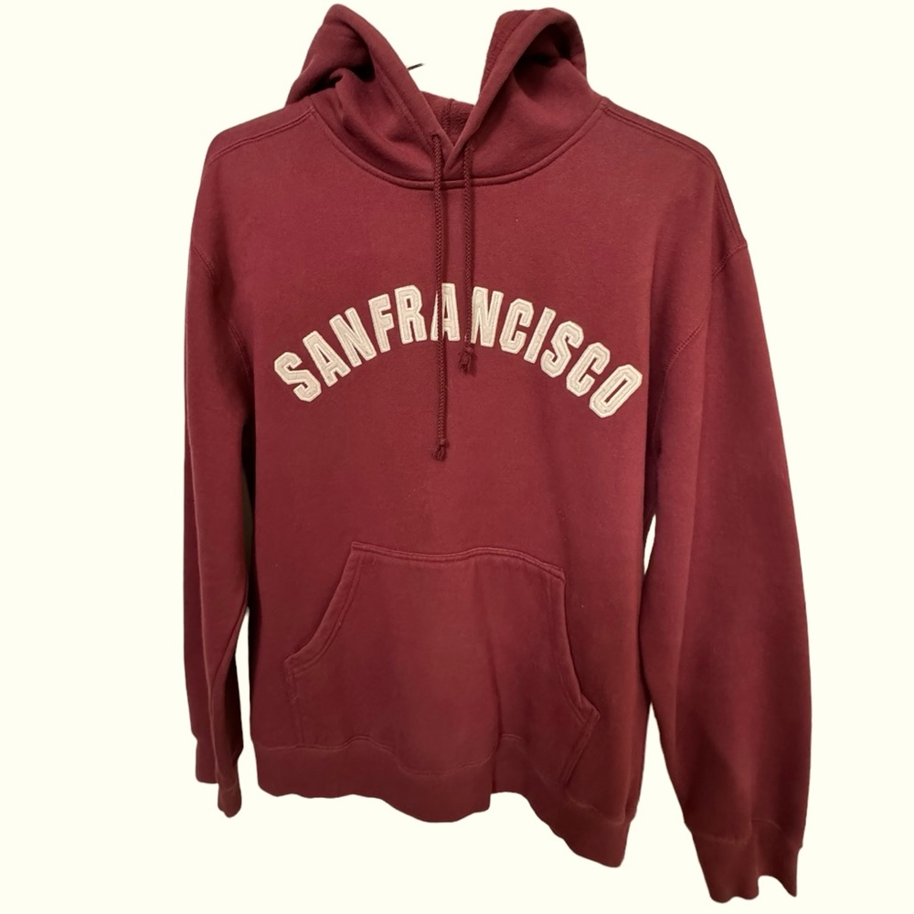 Vintage Deep Red San Francisco 49ers NFL Men’s S High End Hoodie MINTY